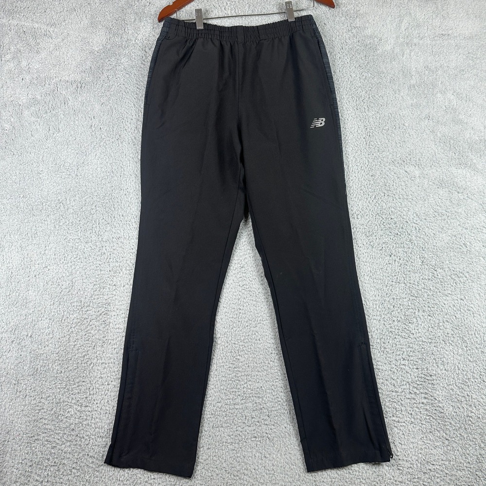 New Balance Y2K Track Ankle Zip Pants Mens Medium Black Athletic Stretch Running
